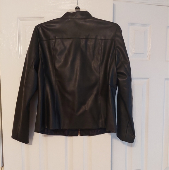 Chico's Leather Jacket Black - Picture 4 of 6